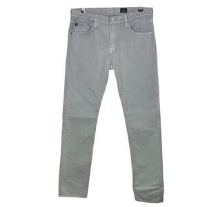 AG Adriano Goldschmied Matchbox Pants Mens Gray 34x35 (Tag 32) Slim Straight USA